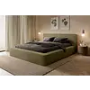 Alma 200 x 200 cm Gestoffeerd Bed Olijfgroen