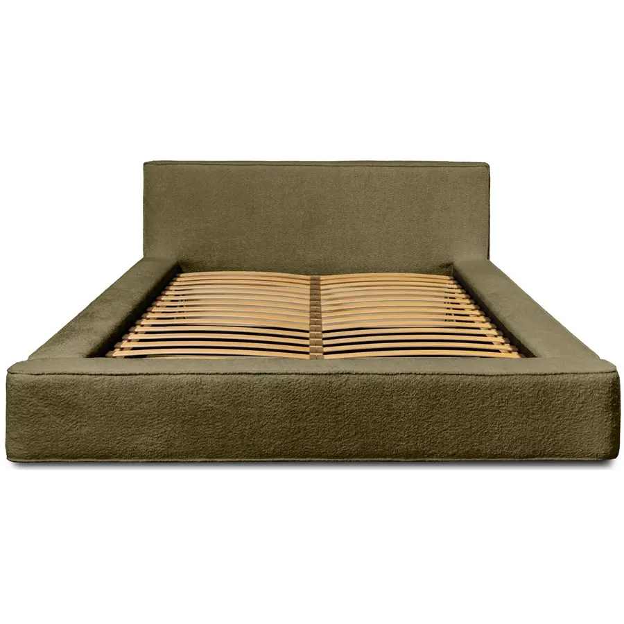 Alma 200 x 200 cm Gestoffeerd Bed Olijfgroen Alma 200 x 200 cm Gestoffeerd Bed Olijfgroen