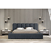 Dallas 200 x 200 cm Gestoffeerd Bed Donkerblauw