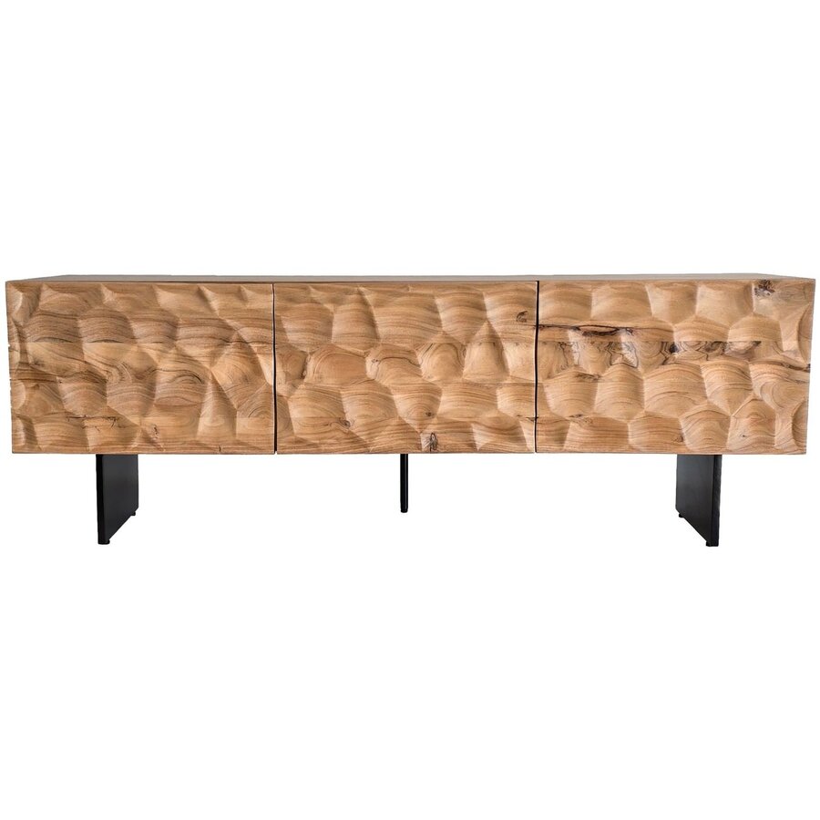 Samos Massief Acacia TV meubel met Drie Deuren