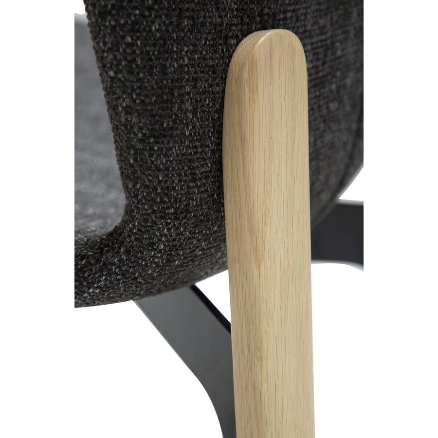 Paragon Eetkamerstoel Zwart Bouclé