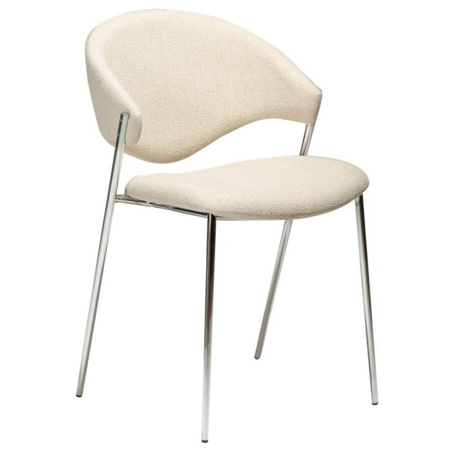 Zone Eetkamerstoel Beige Bouclé