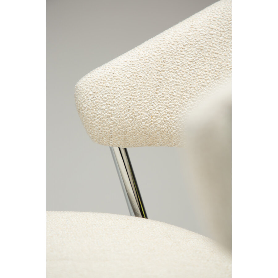 Zone Eetkamerstoel Beige Bouclé