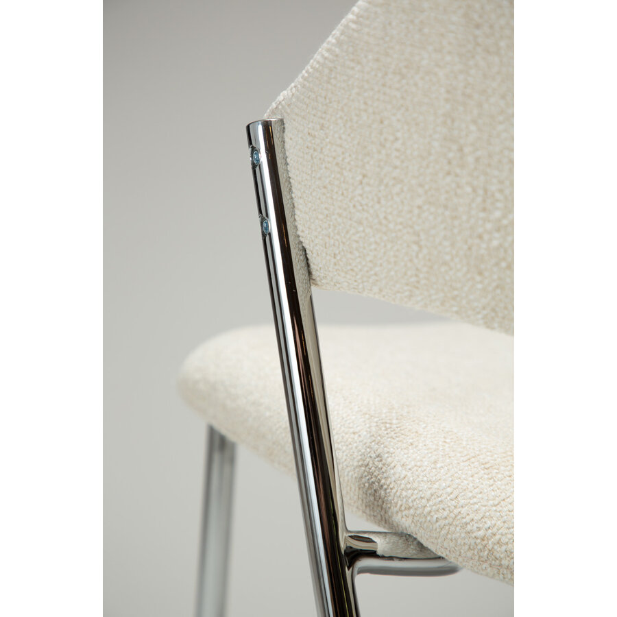 Zone Eetkamerstoel Beige Bouclé