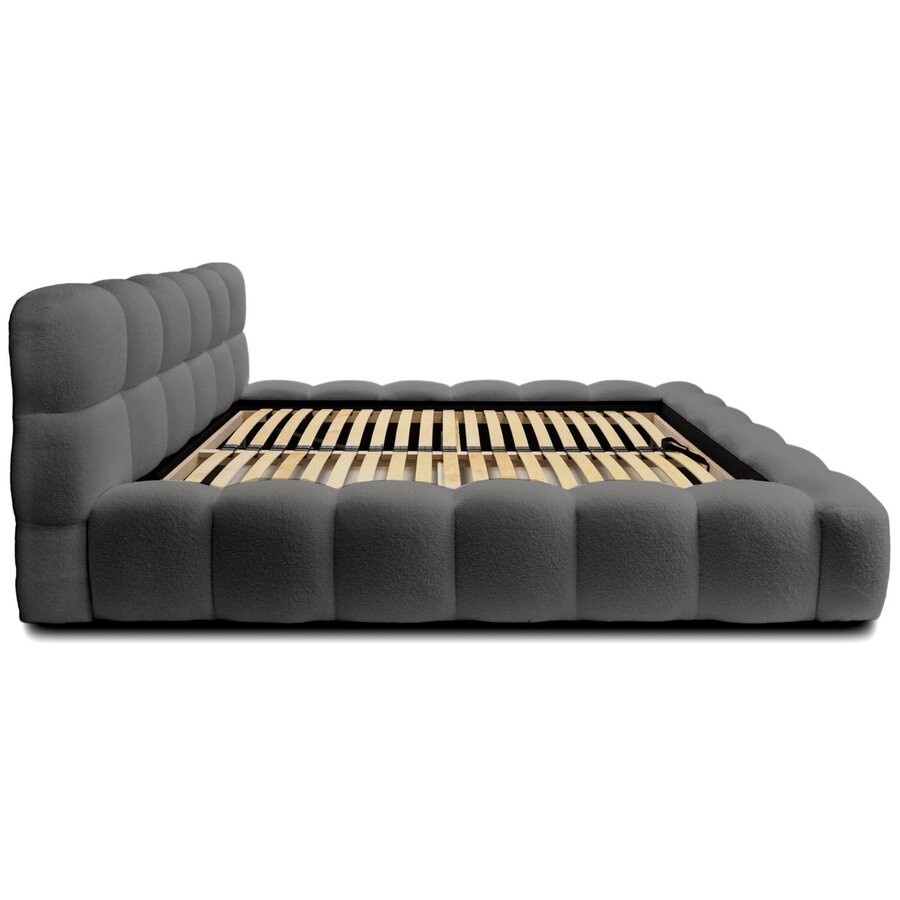 Boston 200 x 200 cm Gestoffeerd Bed Donkergrijs Boston 200 x 200 cm Gestoffeerd Bed Donkergrijs