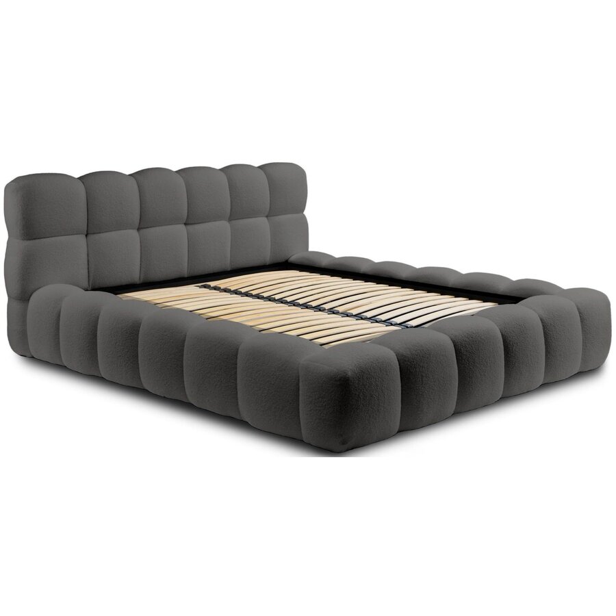 Boston 160 x 200 cm Gestoffeerd Bed Donkergrijs Boston 160 x 200 cm Gestoffeerd Bed Donkergrijs