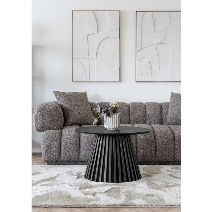 Osaka Zwart Eiken Salontafel Rond