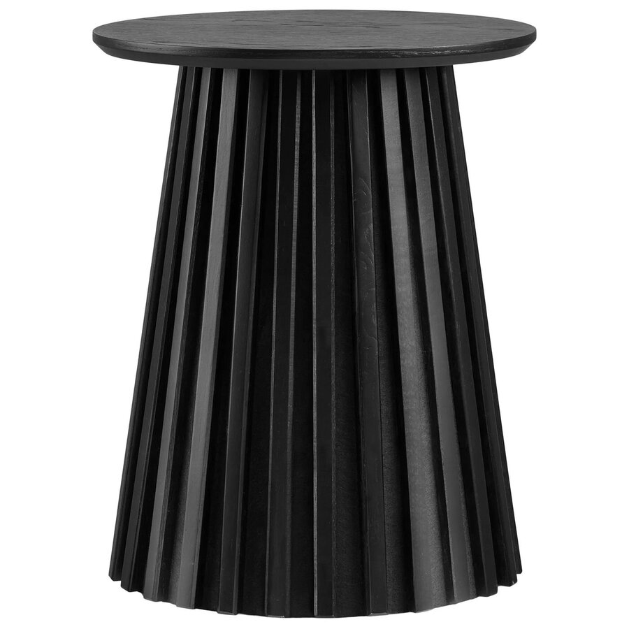 Osaka Zwart Eiken Bijzettafel Rond