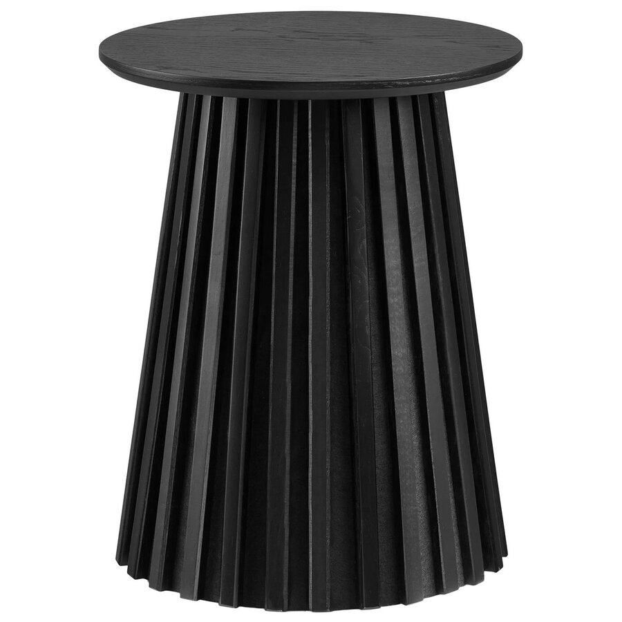 Osaka Zwart Eiken Bijzettafel Rond