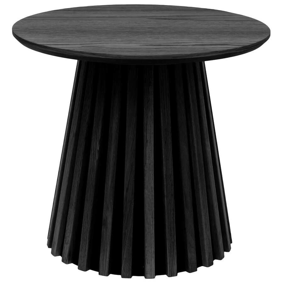 Osaka Zwart Eiken Bijzettafel Rond Ø50