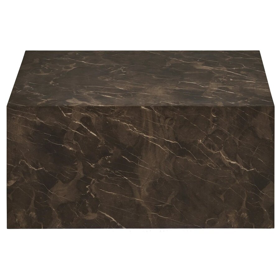 Prague Bruin Salontafel Marmerlook 80 x 60 cm