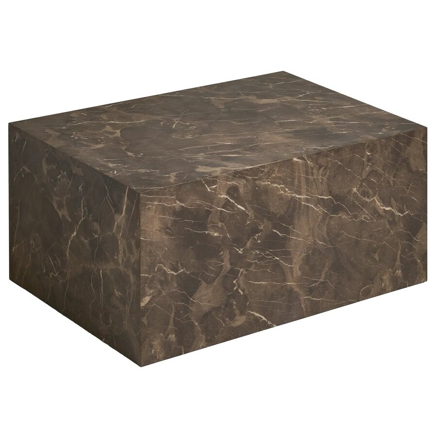 Prague Bruin Salontafel Marmerlook 80 x 60 cm