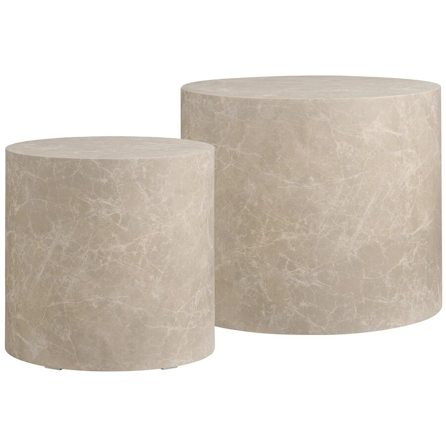 Prague Ronde Salontafel Set Beige Prague Ronde Salontafel Set Beige