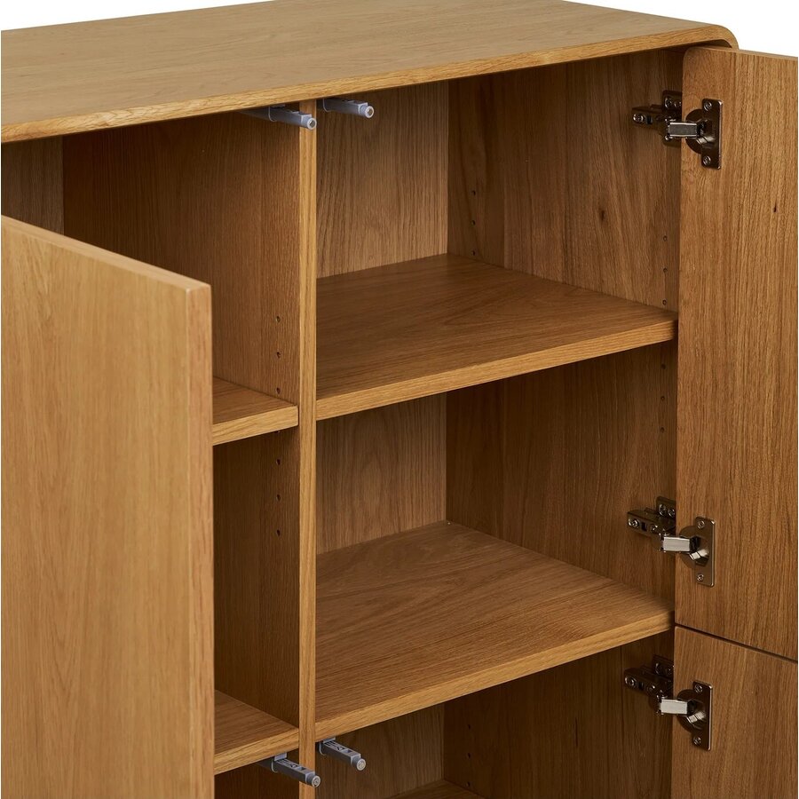 Darwin Eiken Opbergkast met 4-Deuren Darwin Eiken Opbergkast met 4-Deuren