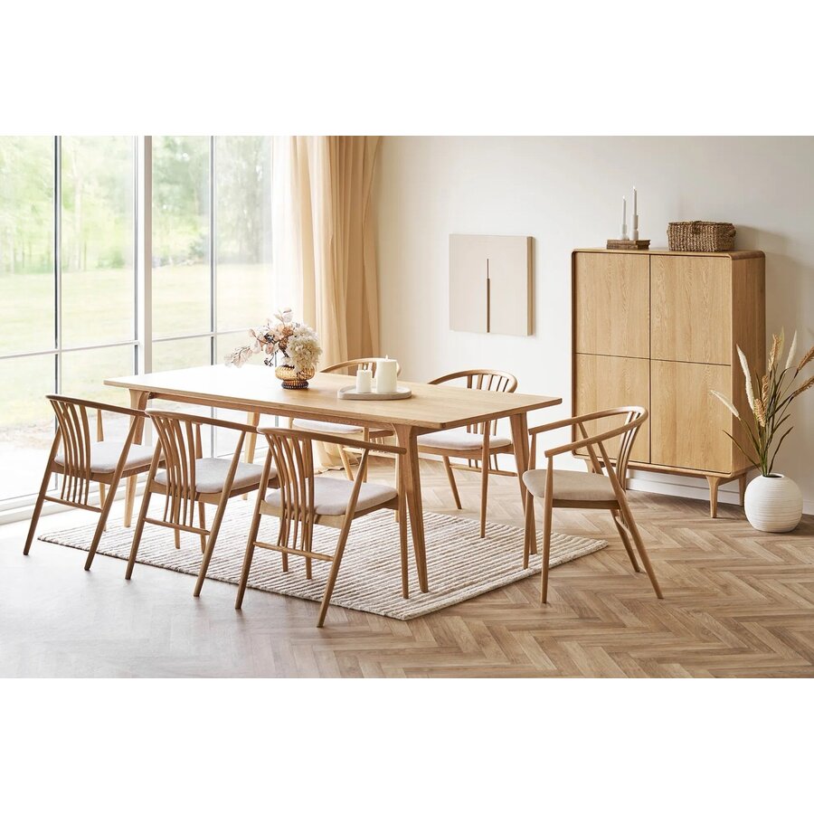 Darwin Eiken Opbergkast met 4-Deuren Darwin Eiken Opbergkast met 4-Deuren