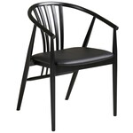 House Nordic Agustin Eetkamerstoel Zwart Beuken / Kunstleder