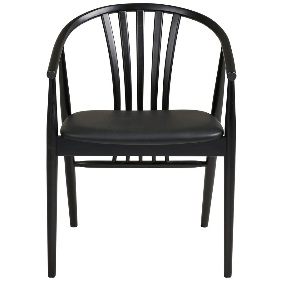 Agustin Eetkamerstoel Zwart Beuken / Kunstleder