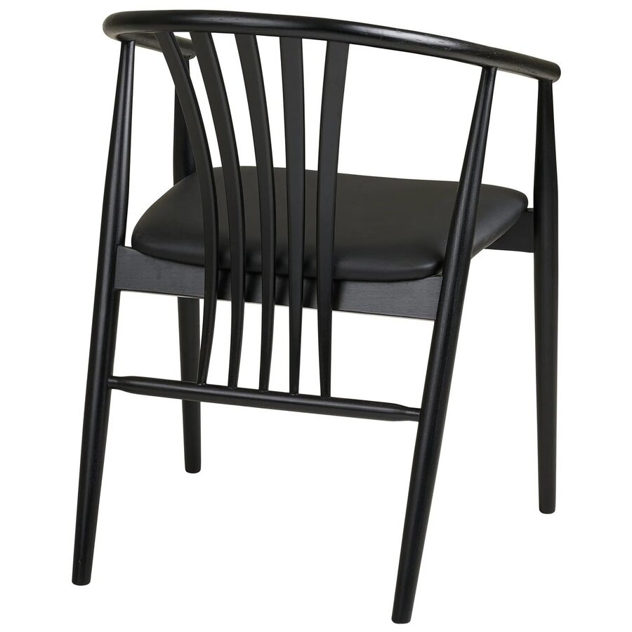 Agustin Eetkamerstoel Zwart Beuken / Kunstleder