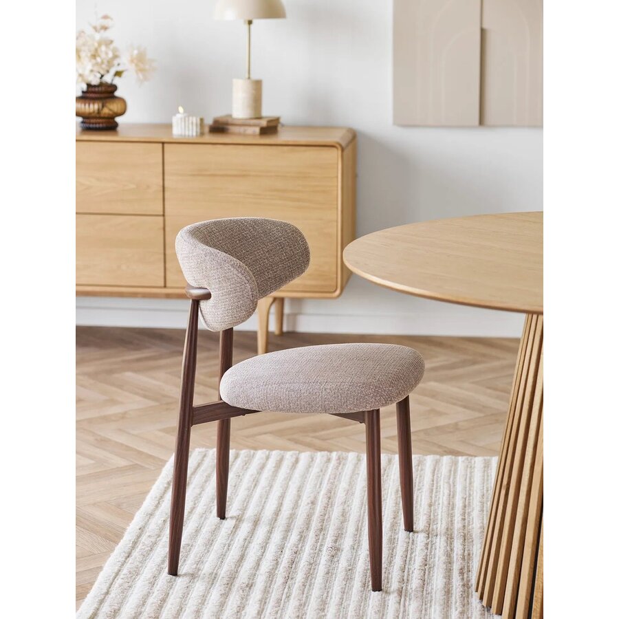 Levanto Eetkamerstoel Zand / Walnoot Levanto Eetkamerstoel Zand / Walnoot