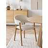 Dunkirk Eiken / Beige Eetkamerstoel met Armleuning