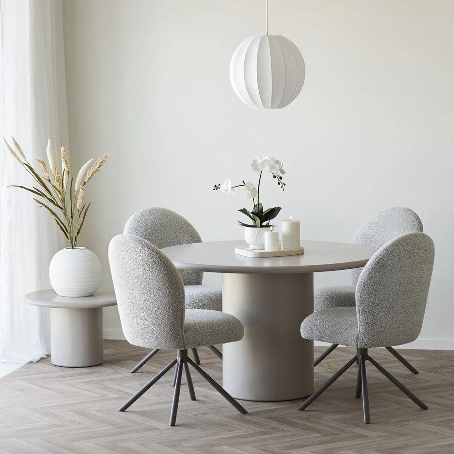 Lana Draaistoel Zand Bouclé