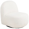 Milo Gebroken Wit Draaifauteuil en Poef Set