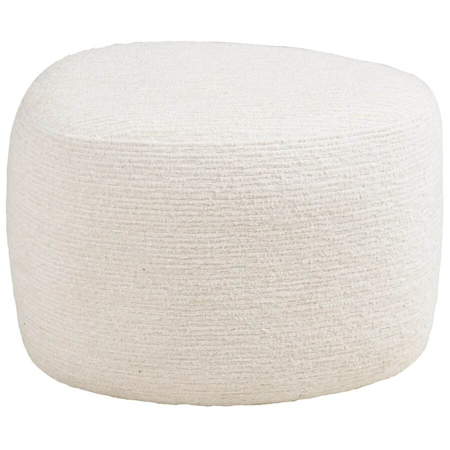 Milo Gebroken Wit Draaifauteuil en Poef Set