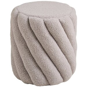 House Nordic Sana Poef Grijs Bouclé