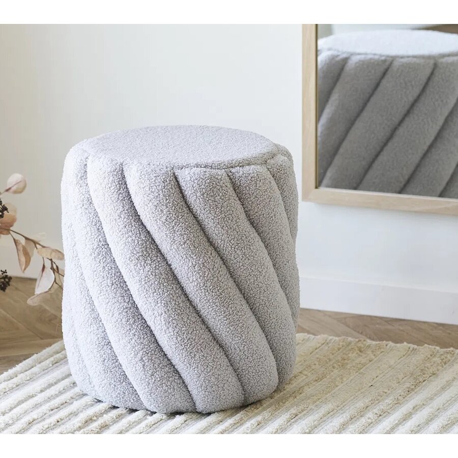 Sana Poef Grijs Bouclé