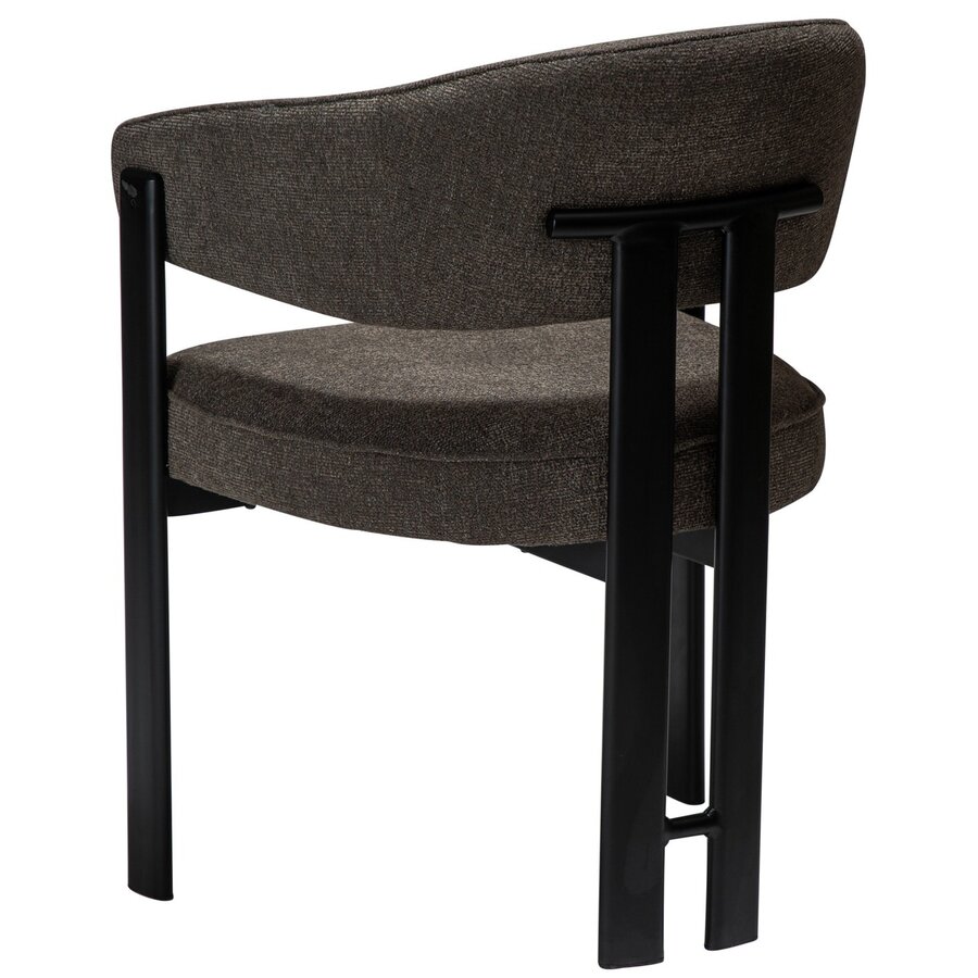 Duct Bruin Bouclé Armstoel