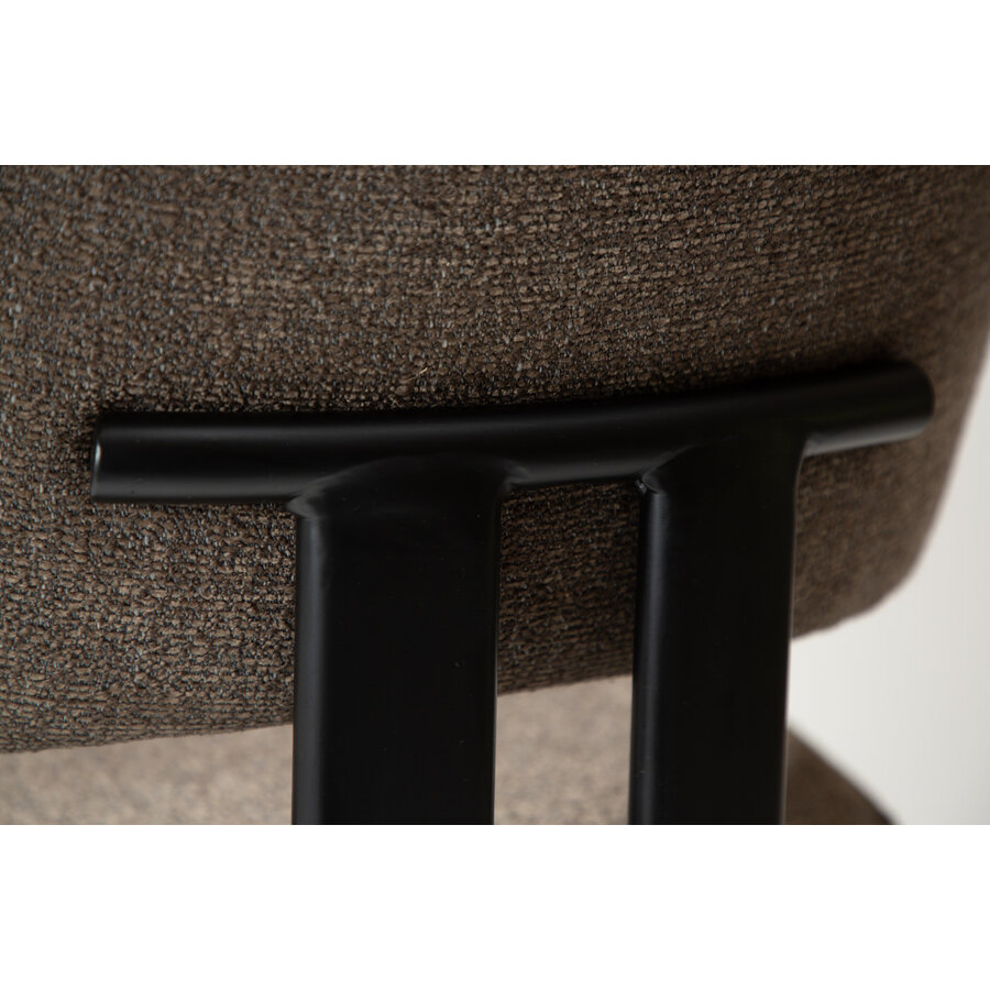 Duct Bruin Bouclé Armstoel