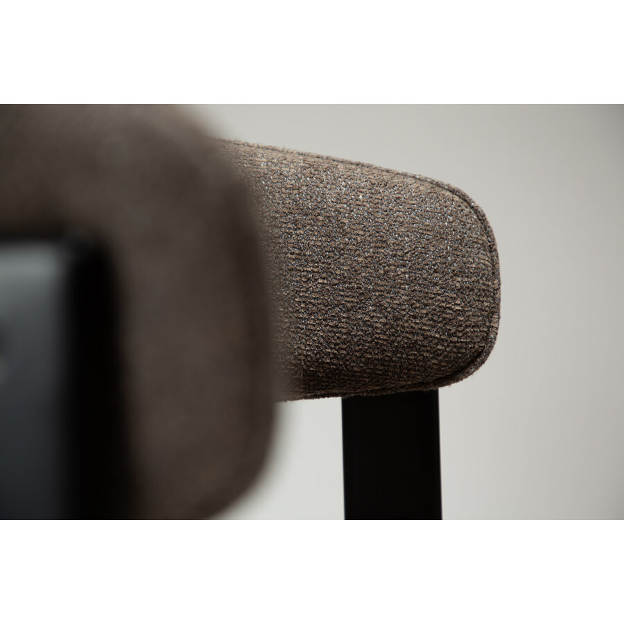 Duct Bruin Bouclé Armstoel