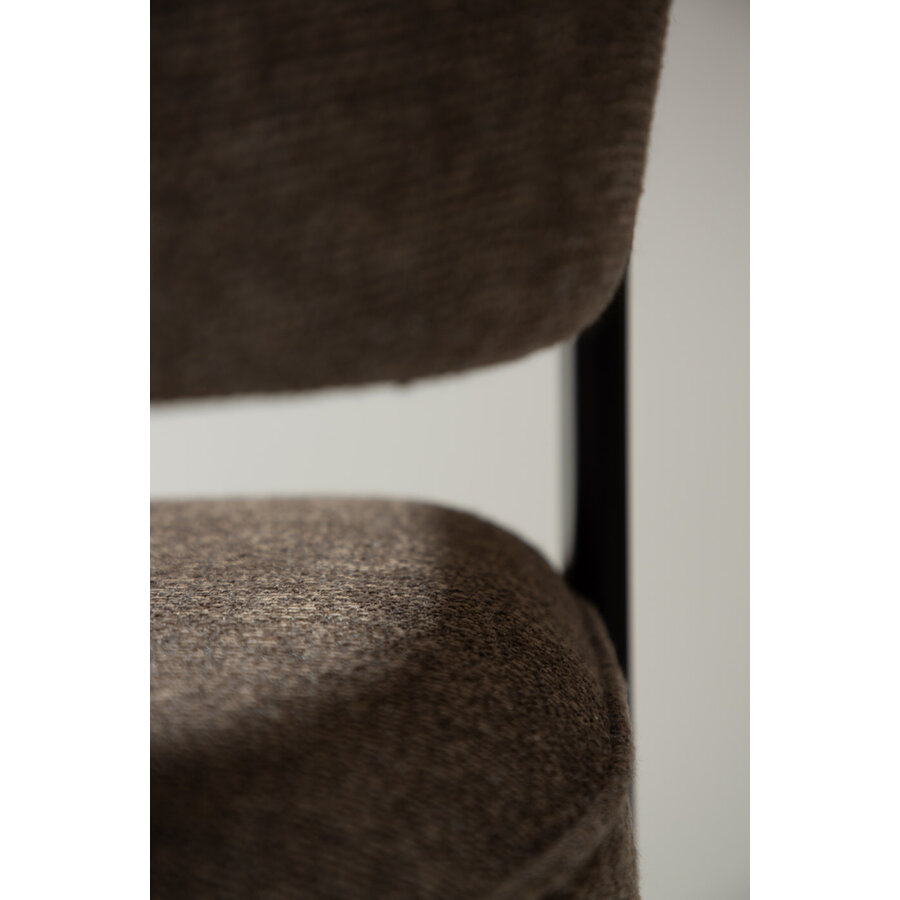 Duct Bruin Bouclé Armstoel