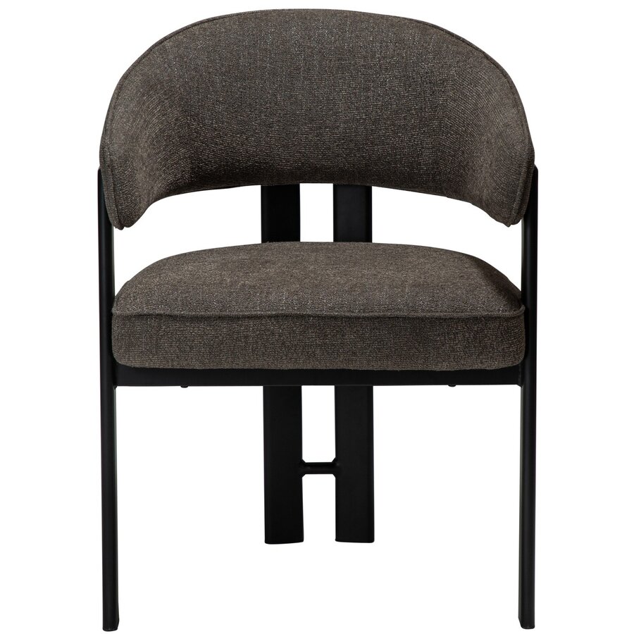 Duct Bruin Bouclé Armstoel