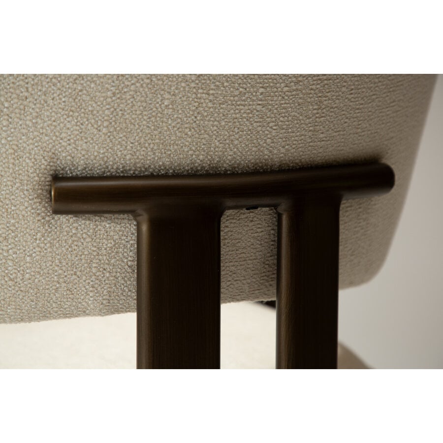 Duct Beige Bouclé Armstoel