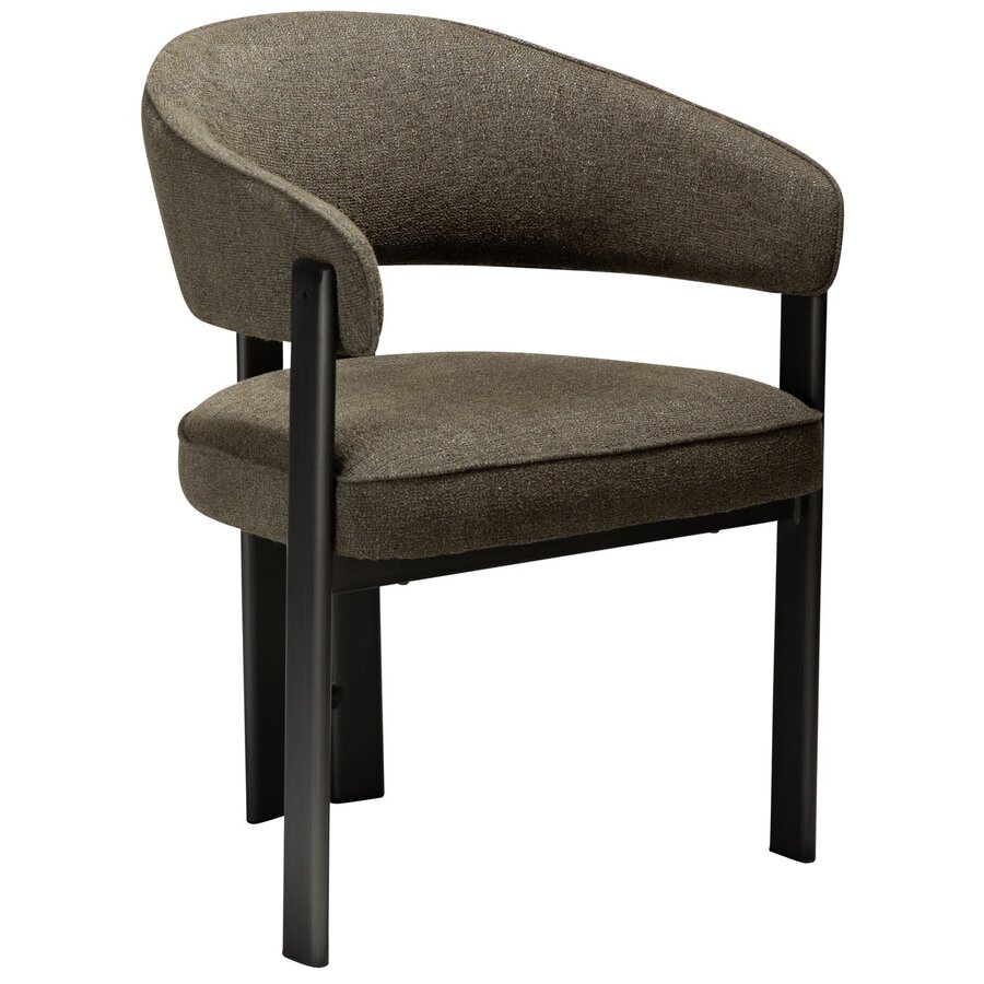 Duct Oljifgroen Bouclé Armstoel Duct Oljifgroen Bouclé Armstoel