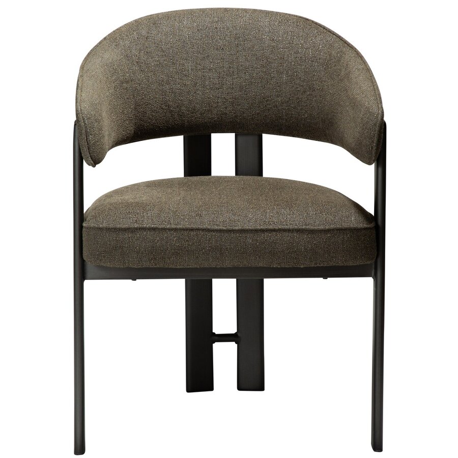 Duct Oljifgroen Bouclé Armstoel Duct Oljifgroen Bouclé Armstoel