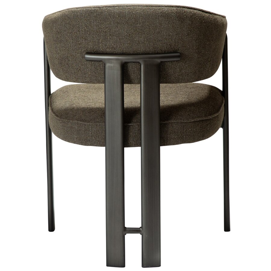 Duct Oljifgroen Bouclé Armstoel Duct Oljifgroen Bouclé Armstoel