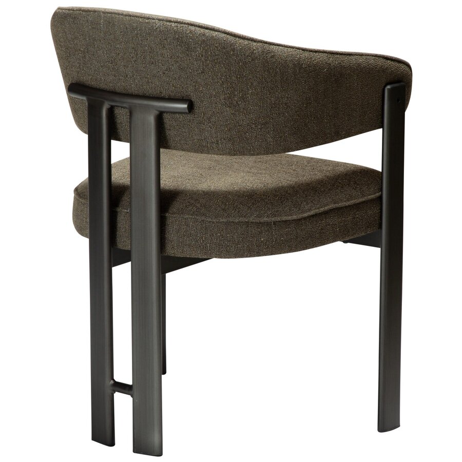 Duct Oljifgroen Bouclé Armstoel Duct Oljifgroen Bouclé Armstoel