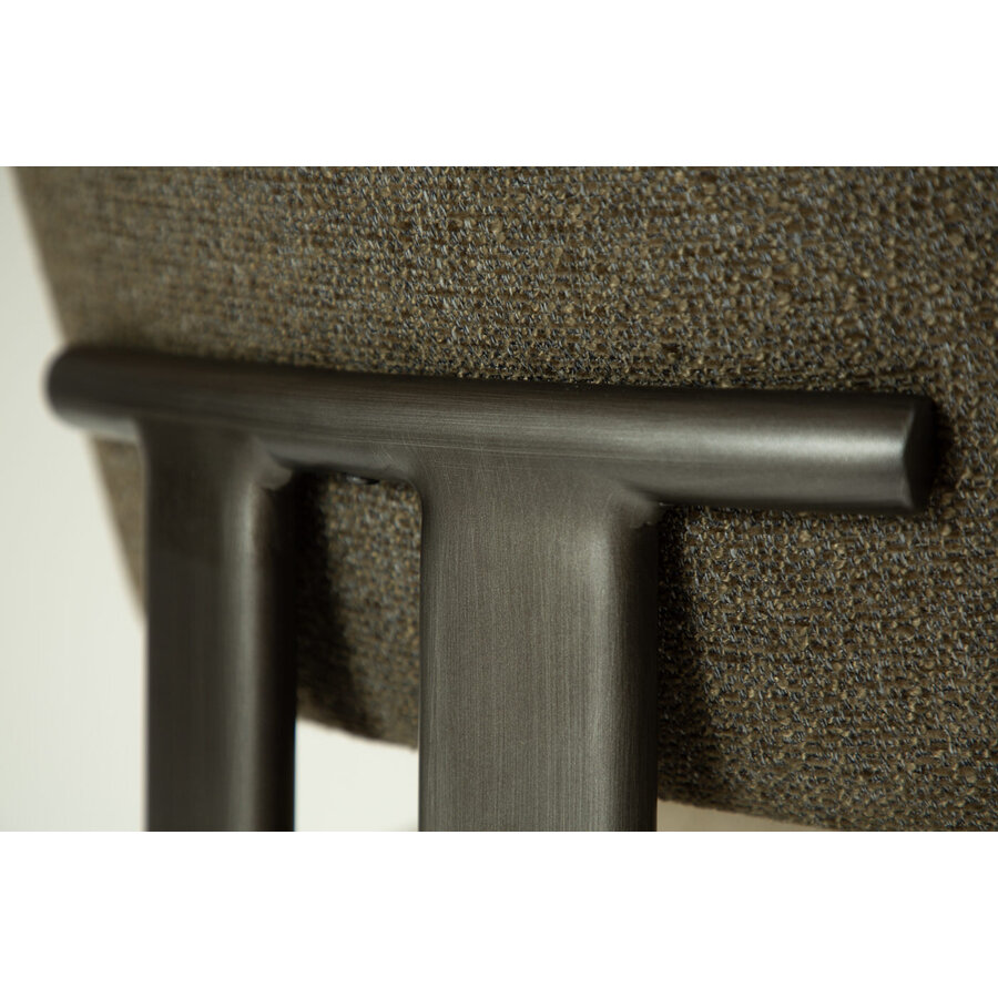 Duct Oljifgroen Bouclé Armstoel Duct Oljifgroen Bouclé Armstoel