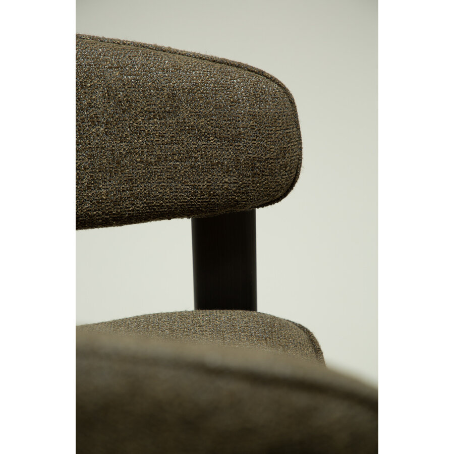 Duct Oljifgroen Bouclé Armstoel Duct Oljifgroen Bouclé Armstoel