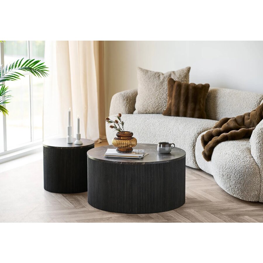 Rota Ronde Bijzettafel Donkerbruin