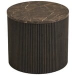 House Nordic Rota Ronde Bijzettafel Donkerbruin