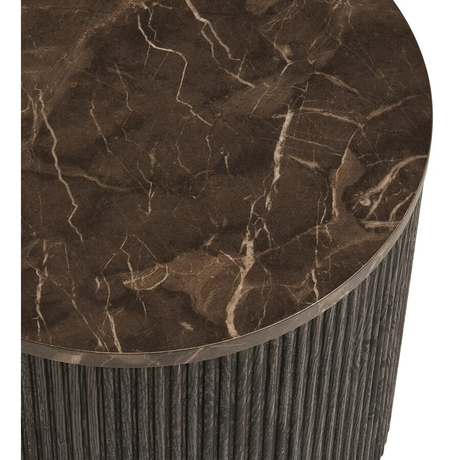 Rota Ronde Bijzettafel Donkerbruin