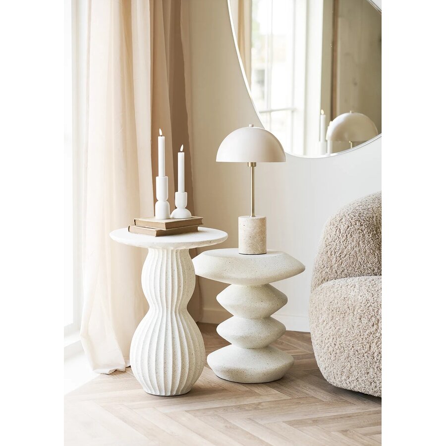 Newtown Ronde Bijzettafel Wit Newtown Ronde Bijzettafel Wit