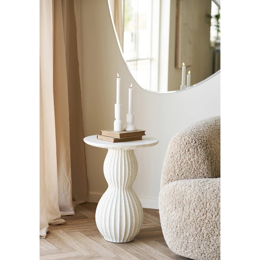 Newtown Ronde Bijzettafel Wit Newtown Ronde Bijzettafel Wit