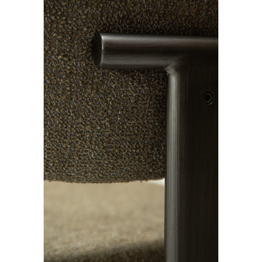 Duct Oljifgroen Bouclé Eetkamerstoel Duct Oljifgroen Bouclé Eetkamerstoel