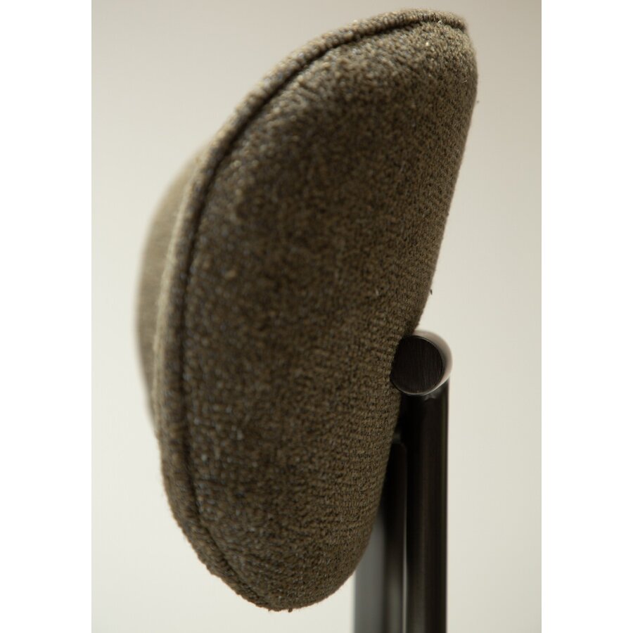 Duct Oljifgroen Bouclé Eetkamerstoel Duct Oljifgroen Bouclé Eetkamerstoel