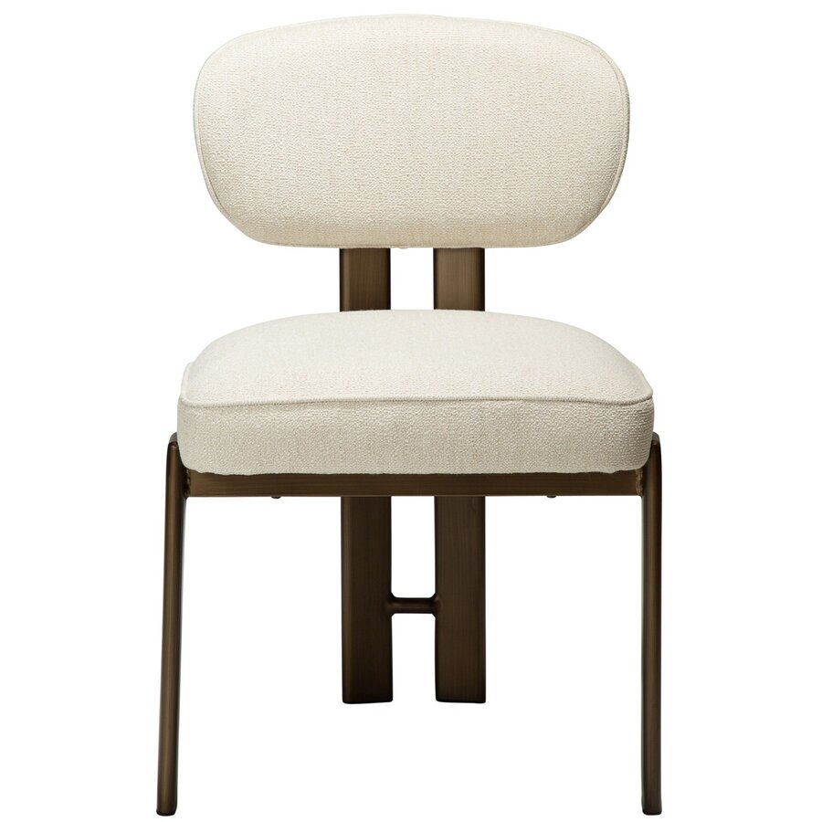 Duct Beige Bouclé Eetkamerstoel Duct Beige Bouclé Eetkamerstoel