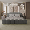 Orlando 200 x 200 cm Gestoffeerd Bed Donkergrijs